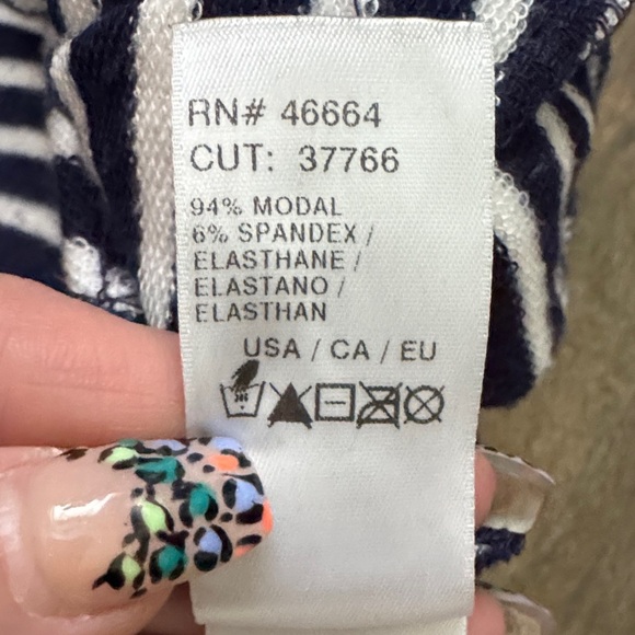 Splendid Navy and White Striped Hoodie - Picture 8 of 10